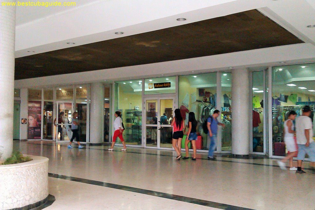 These are the shops on the ground floor of the Habana Libre Hotel. These shops are not cheap, but they have a good selection of goods. There are always a lot of locals in these stores, but mostly just browsing. Tourists do the real shopping. Inside the hotel, on the second level, there is a large shopping area with high end boutiques. You can go there to browse, but you won't find any good deals.