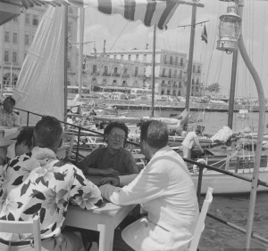 Havana Restaurant near the port, 1954 - Restaurante en el puerto cerca de la aduana, La Habana, Ca. 1954